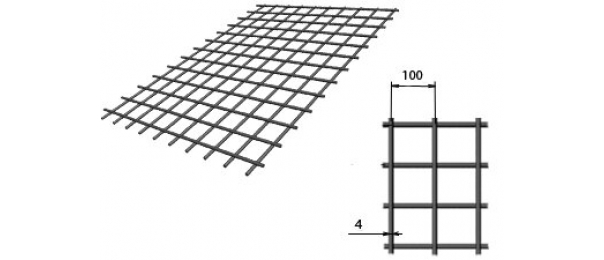 Сетка сварная (дорожная) 100х100х4мм 1,5х2м купить с доставкой в Большом Алексеевском
