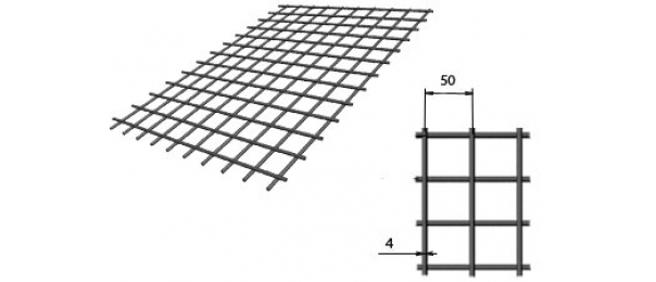Сетка сварная (дорожная) 50х50х4мм 1х2м купить с доставкой в Большом Алексеевском